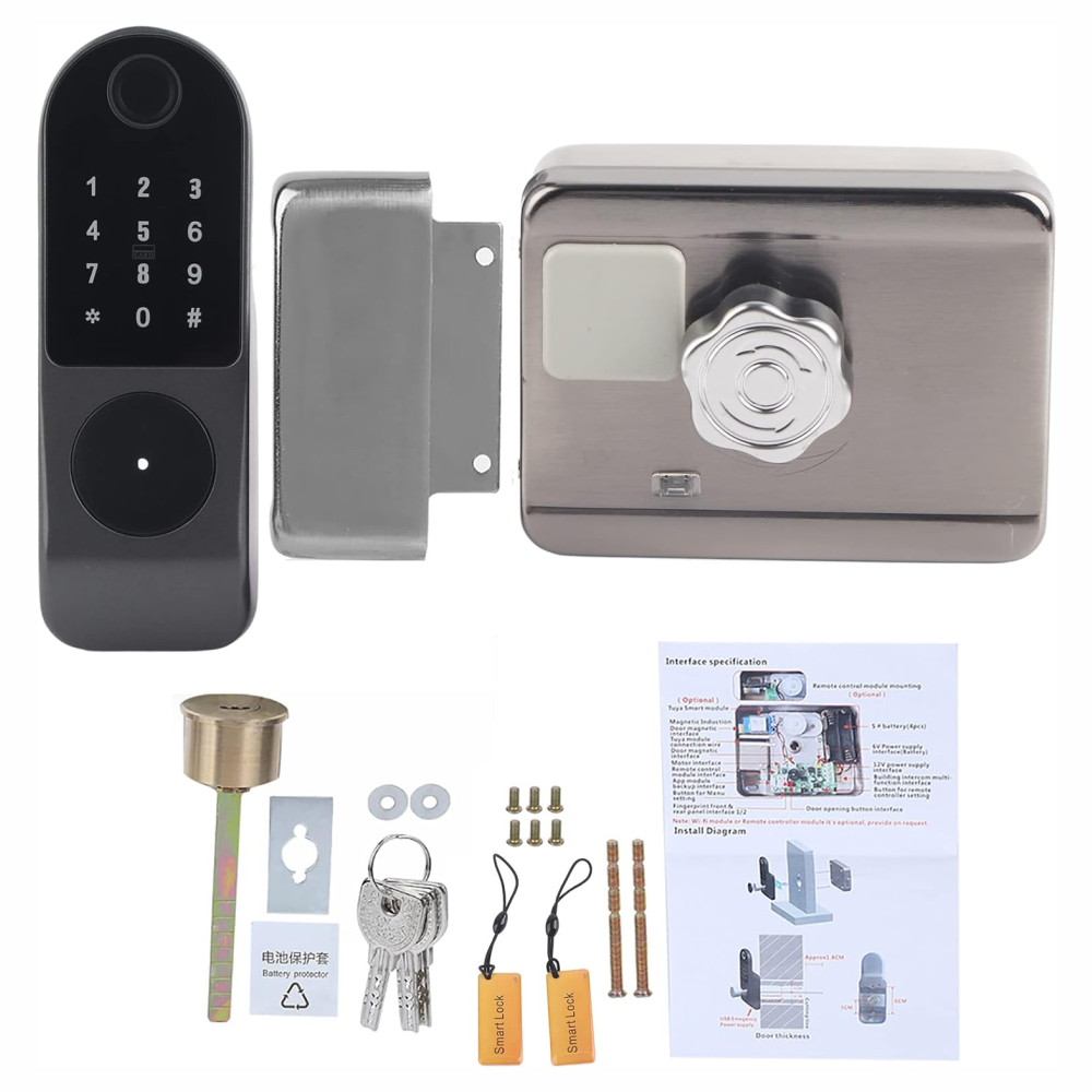 Cerradura Wifi Bloqueo De Puerta Inteligente Con Contraseña Tuya