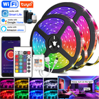🎉Tira De Luces Led Rgb 10 Metros Alexa Control De Voz 110v🎵