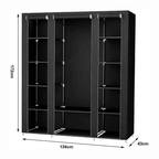 Closet Armable Portatil Entrepaños Tela Ecologica 10 Estantes