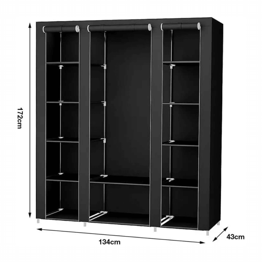 Closet Armable Portatil Entrepaños Tela Ecologica 10 Estantes