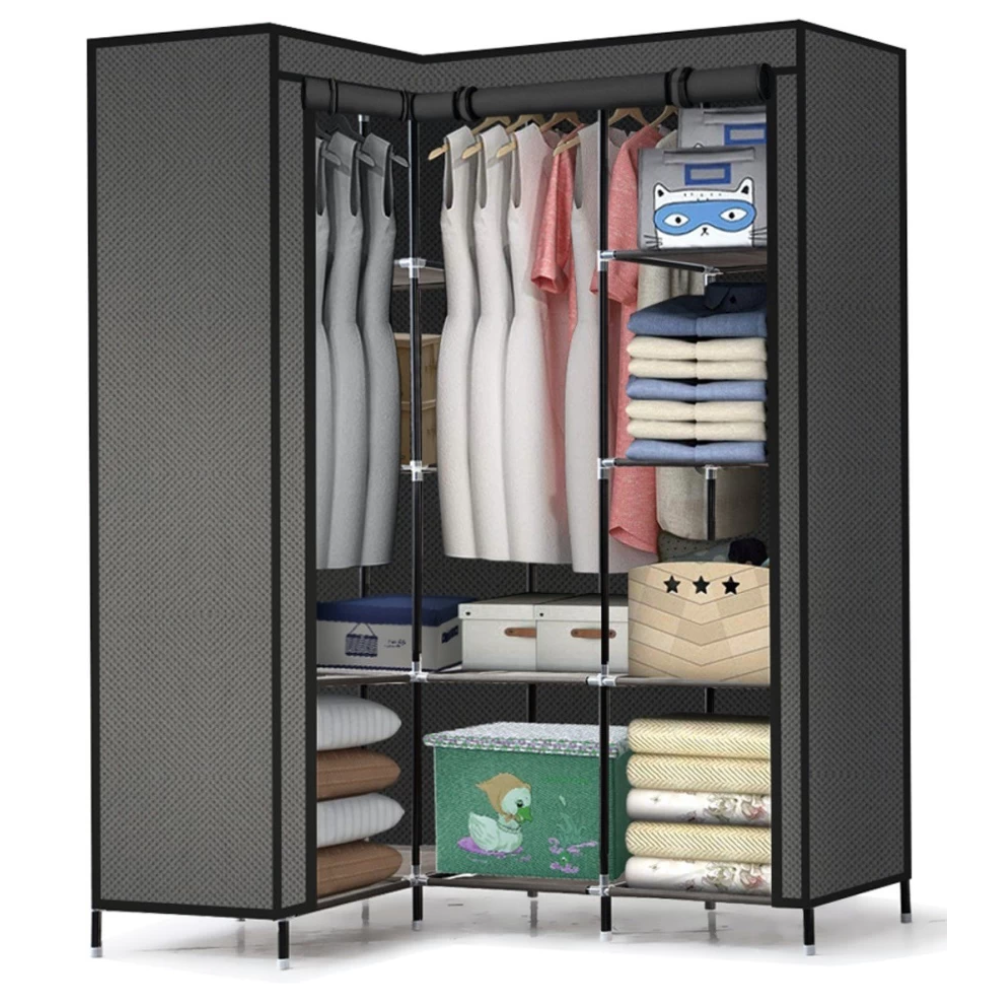 👚👗Closet Esquinero Organizador De Ropa 8 Estantes 88l88🧥👖👕