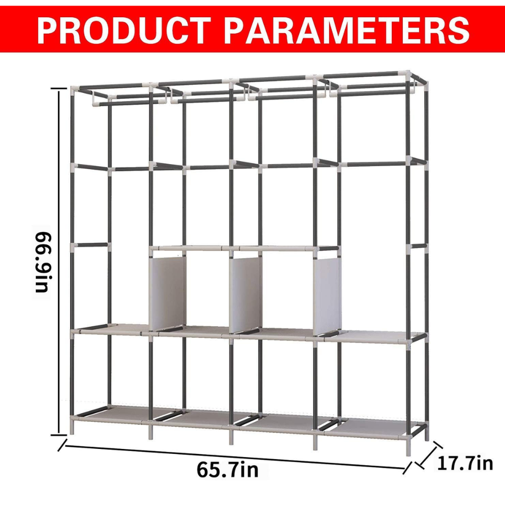 Closet Armario Para Ropa Organizador 10 Estantes 1.70cm Alto