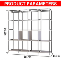 Thumbnail for Closet Armario Para Ropa Organizador 10 Estantes 1.70cm Alto