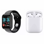 Combo Reloj Inteligente + Audífonos Inalámbricos Bluetooth Táctil