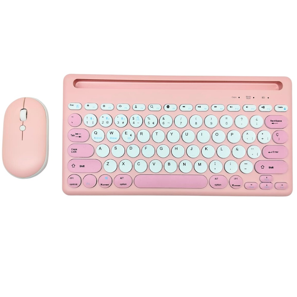 Combo Teclado Y Mouse Bluetooth 2.4ghz Recargable Tipo C