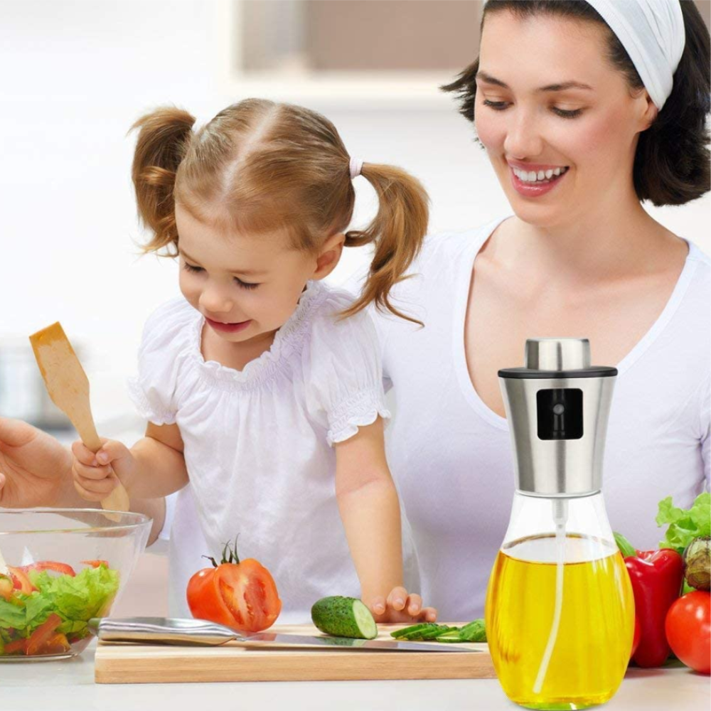 Combo Sartén De 3 Puestos Para Huevos Antiadherente + Rociador De Aceite En Spray De 200ml