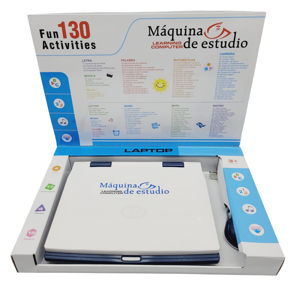 Laptop Didáctica Computadora Juguete Para Niños 130 Funciones