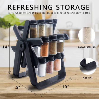 Condimentero Giratorio Especias Con 18 Frascos Rack Spice