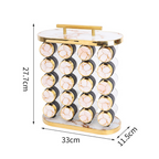 Especiero Giratorio 16 Frascos Vidrio Cocina Organizador