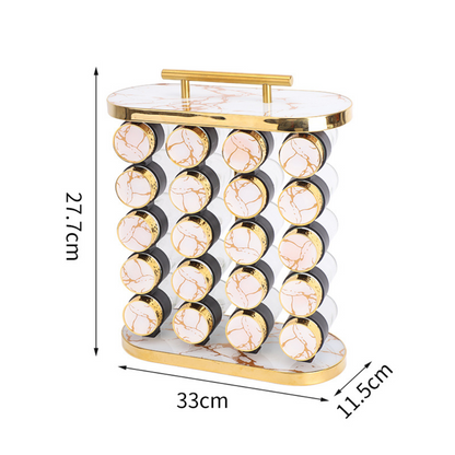 Especiero Giratorio 16 Frascos Vidrio Cocina Organizador