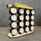 Especiero Giratorio 16 Frascos Vidrio Cocina Organizador