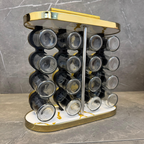 Especiero Giratorio 16 Frascos Vidrio Cocina Organizador