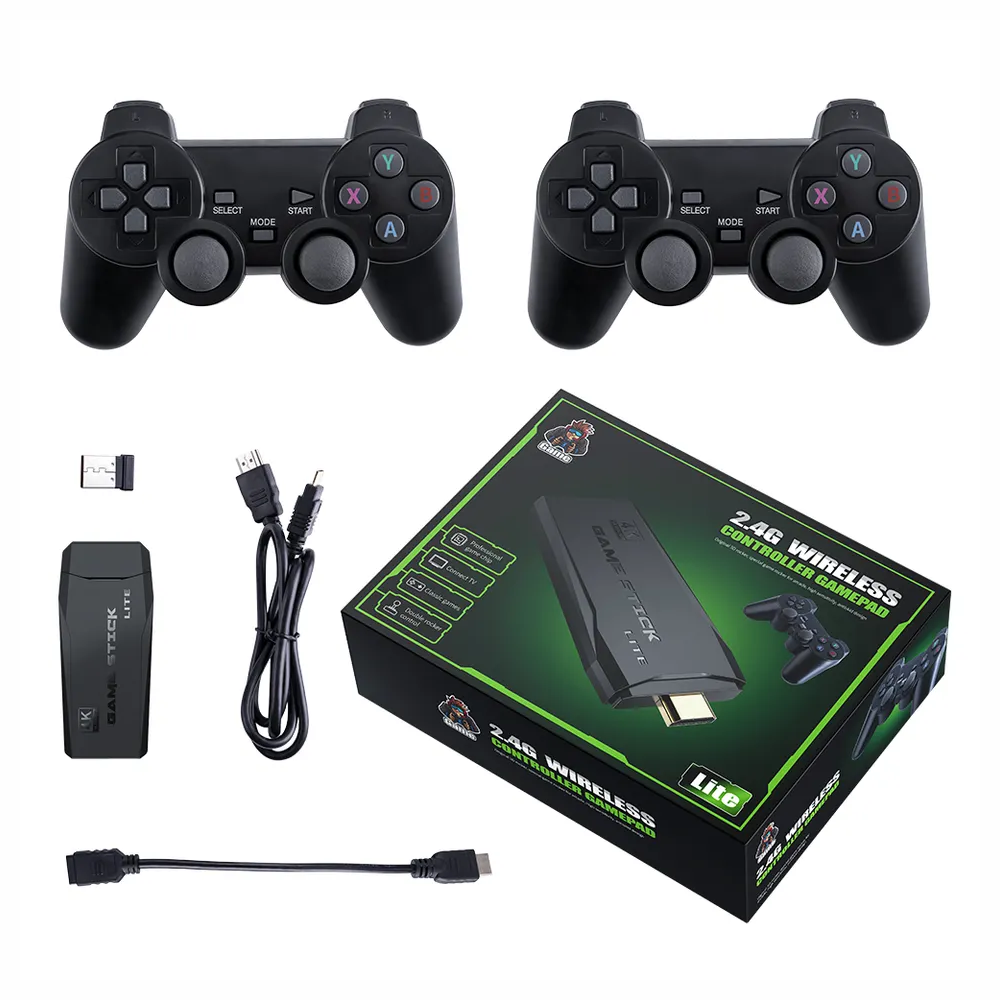 Consola De Video Juegos Inalámbrica Game Stick 4K 10.000 Juegos 64Gb