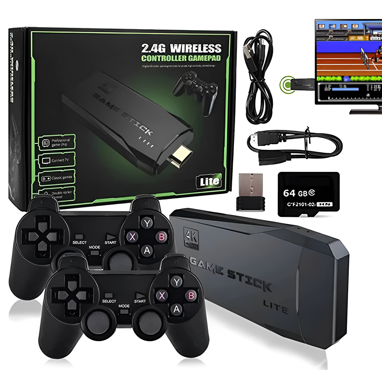 Consola De Video Juegos Inalámbrica Game Stick 4K 10.000 Juegos 64Gb