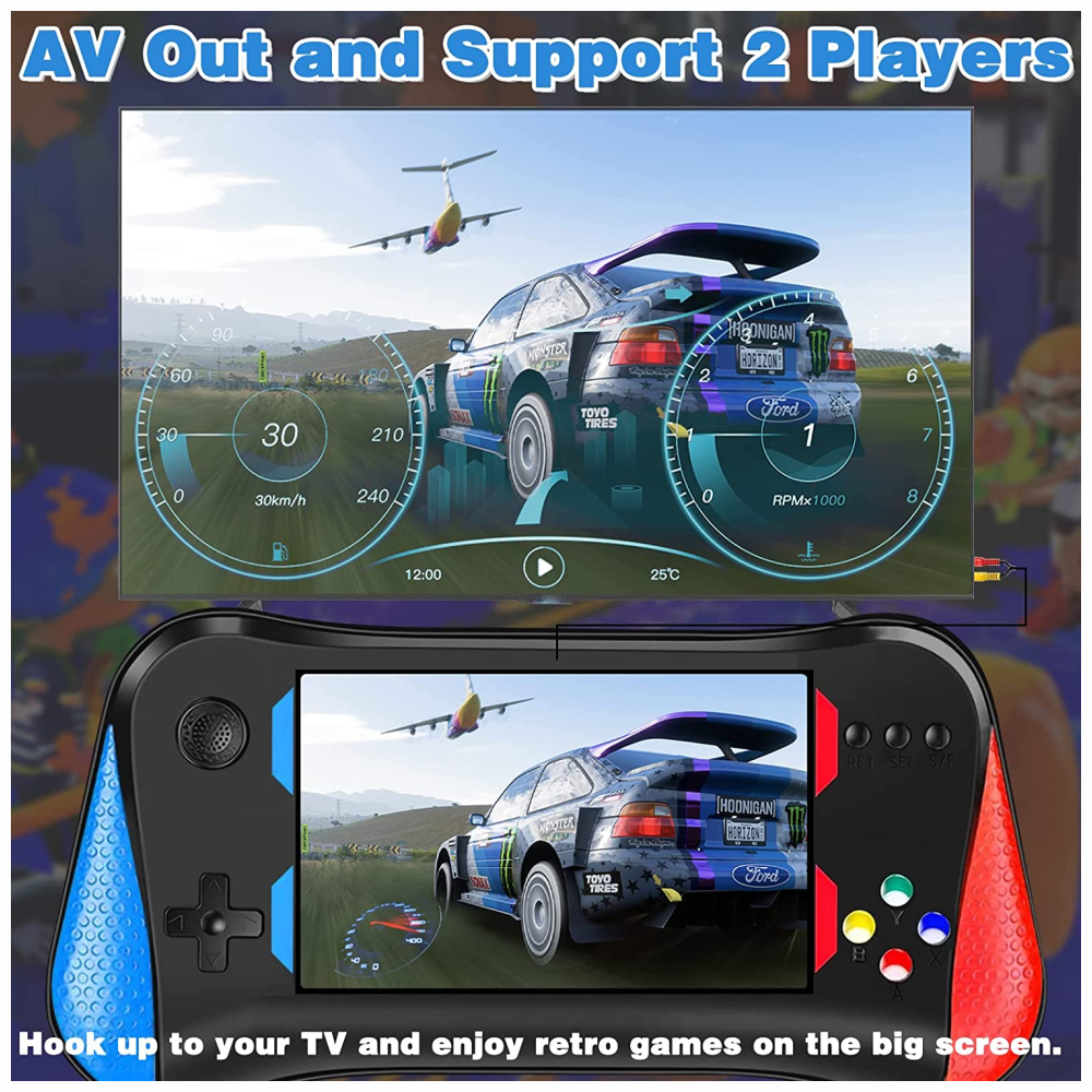 Consola Portatil Sup X7M 500 Juegos En 1 + Control 2do Jugador