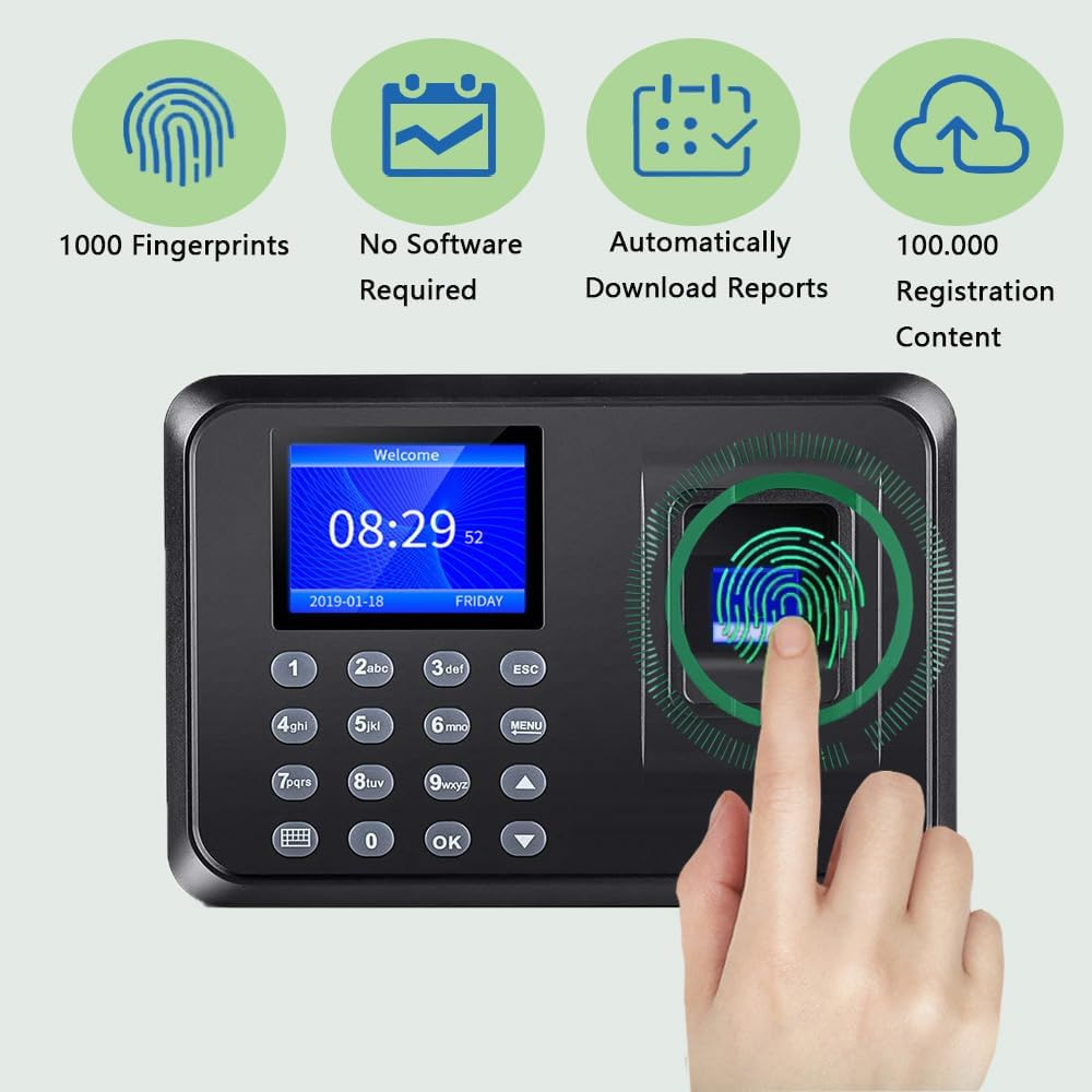 Control De Acceso Biometrico Y Registro Horario Por Huella
