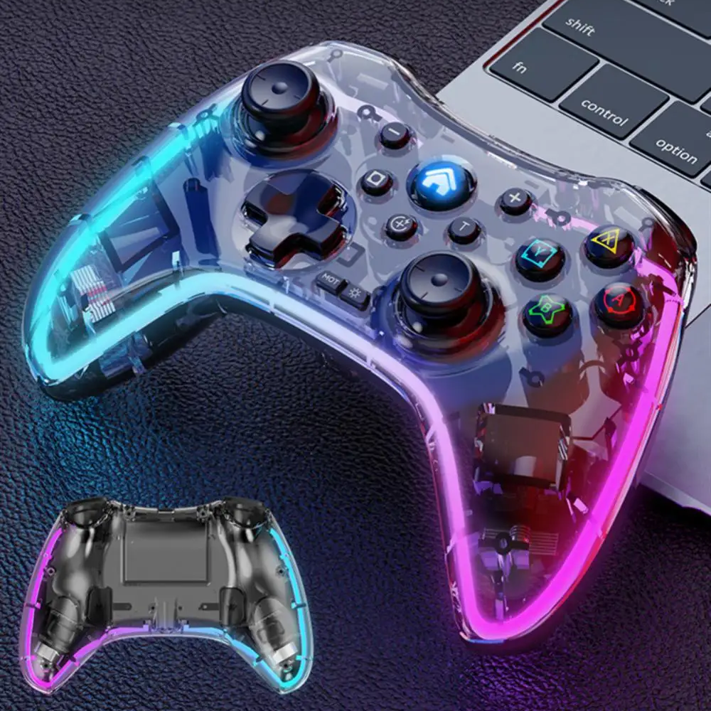 Control Gamer Para Celular Multiconexión Bluetooth Luz Rgb