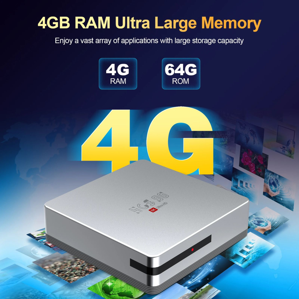 Tv Box Convertidor Android Tv 4k Android 13 Comando Por Voz