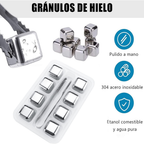 Cubitos De Hielo En Acero Quirúrgico 304 X8pcs Con Pinza