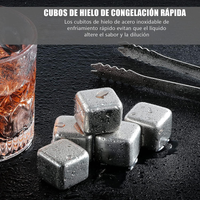 Thumbnail for Cubitos De Hielo En Acero Quirúrgico 304 X8pcs Con Pinza