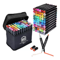 Caja De Marcadores Plumones Doble Punta