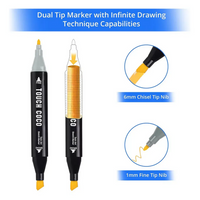 Caja De Marcadores Plumones Doble Punta