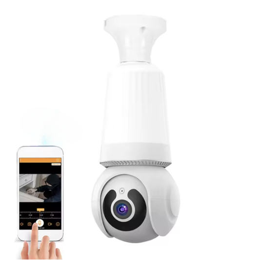 Camara Ip Tipo Bombillo 360º Robotica Wifi Vision Nocturna