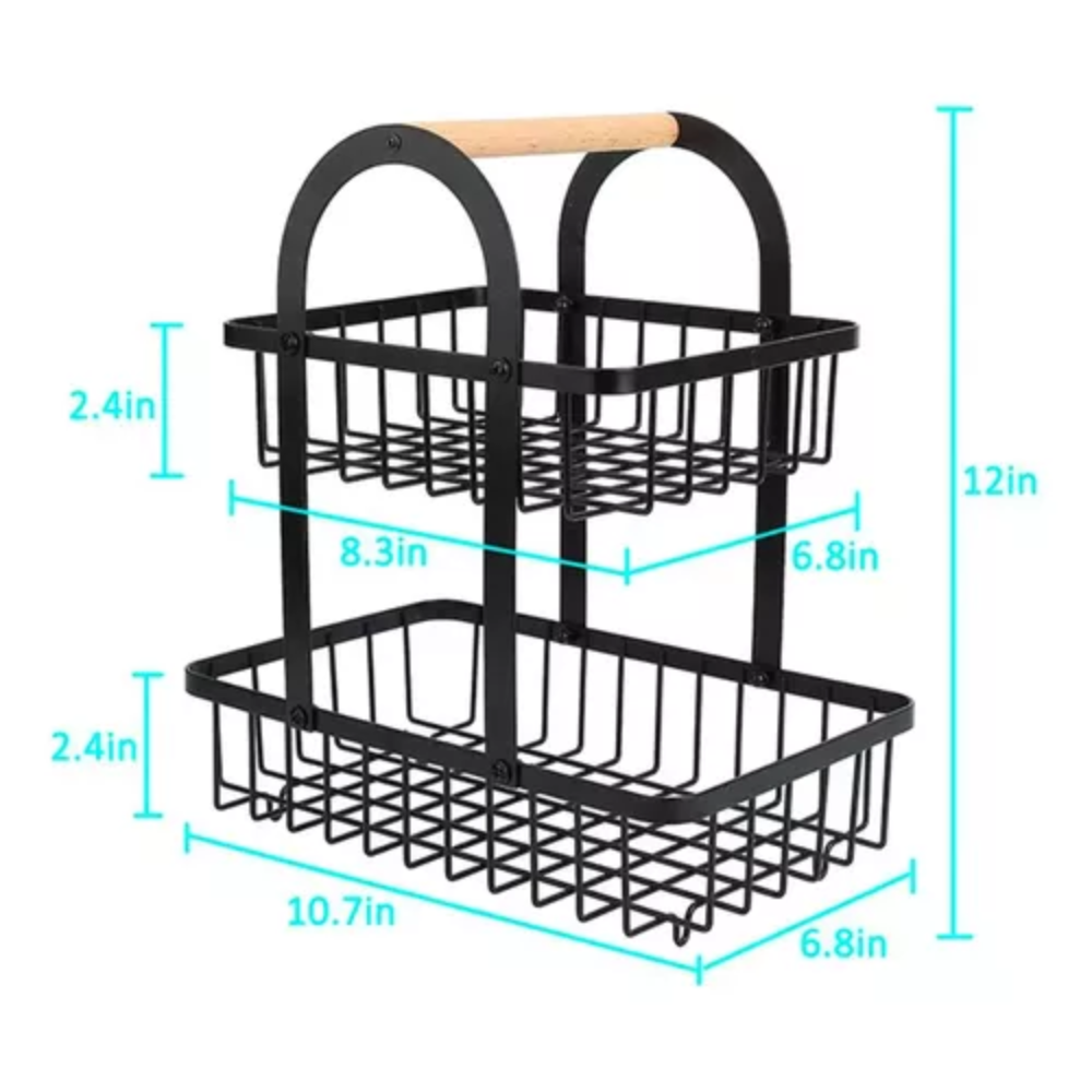 Canasta Contenedor Para Frutas Y Verduras Metálico Moderno