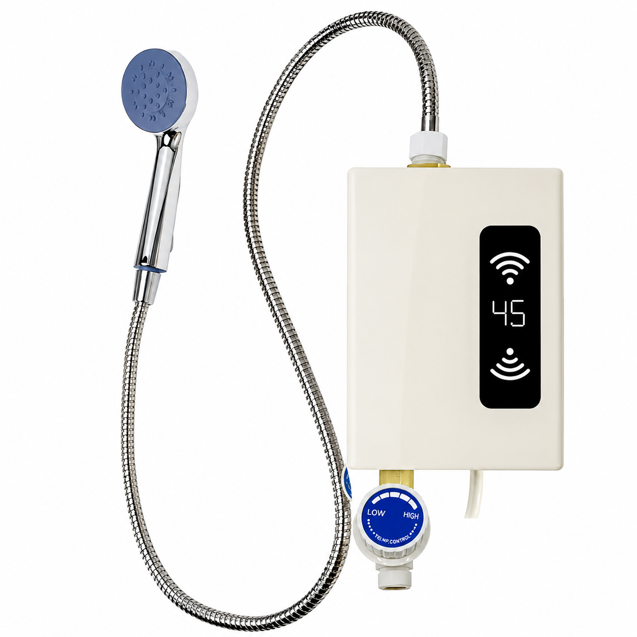 Ducha Calentador Eléctrica Instantánea Con Control De Temperatura Y Pantalla Led
