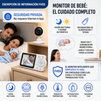 Cámara Monitor Bebé Con Audio Video Pantalla 2.8 Pulgadas
