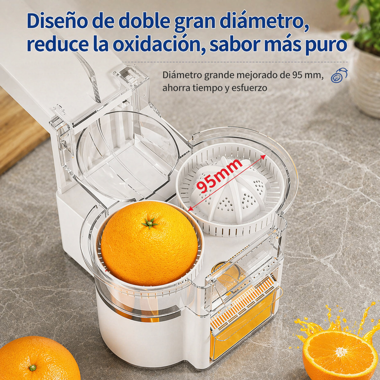 Extractor De Jugo De Naranja Eléctrico Doble Cabeza