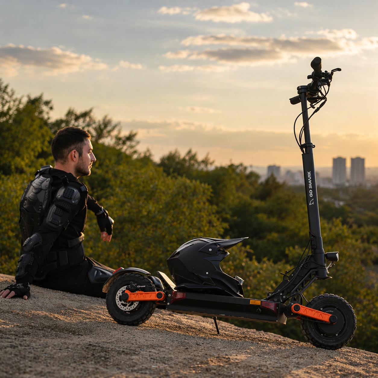 Scooter Patineta Eléctrica Pro Go Shark 800W Pantalla Digital Rueda Ancha