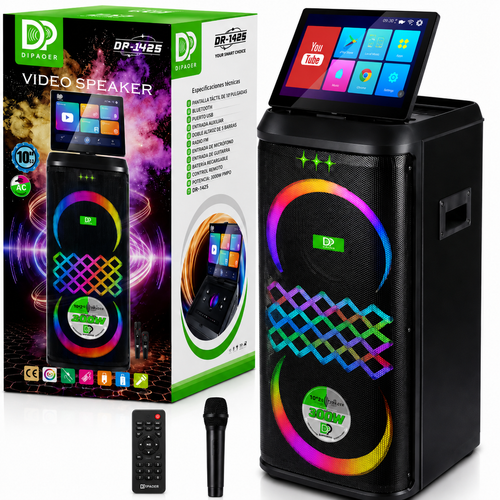 Cabina Dipap DP-1425 10" Bluetooth USB con 2 Micrófonos