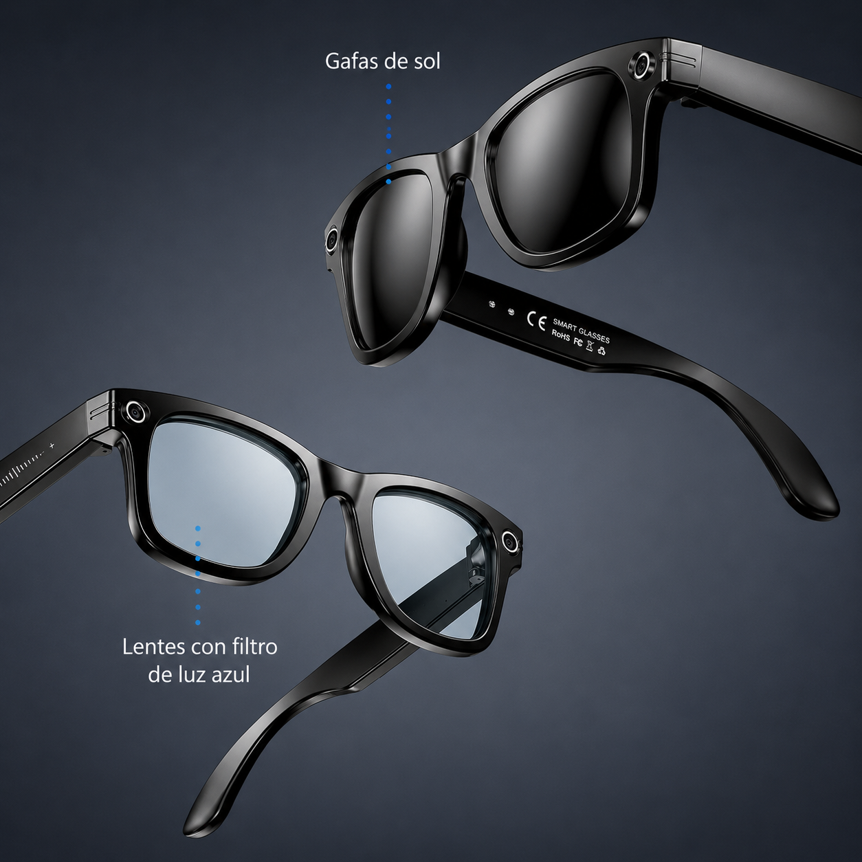 Gafas Camara Inteligentes Bluetooth Altavoz Smart Glasses