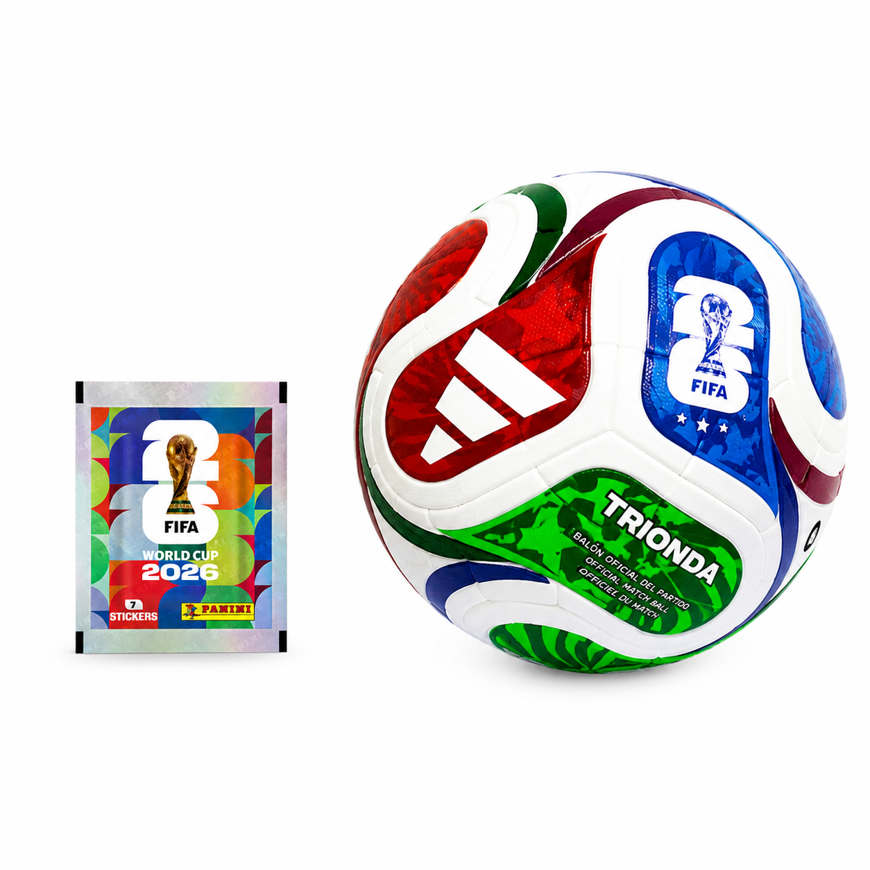 Balón Copa Mundial Fifa 2026 Trionda Pro Alta Durabilidad + Fichas Panini