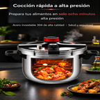 Olla A Presión Express Acero Quirurgico Cierre De Clip 7lts