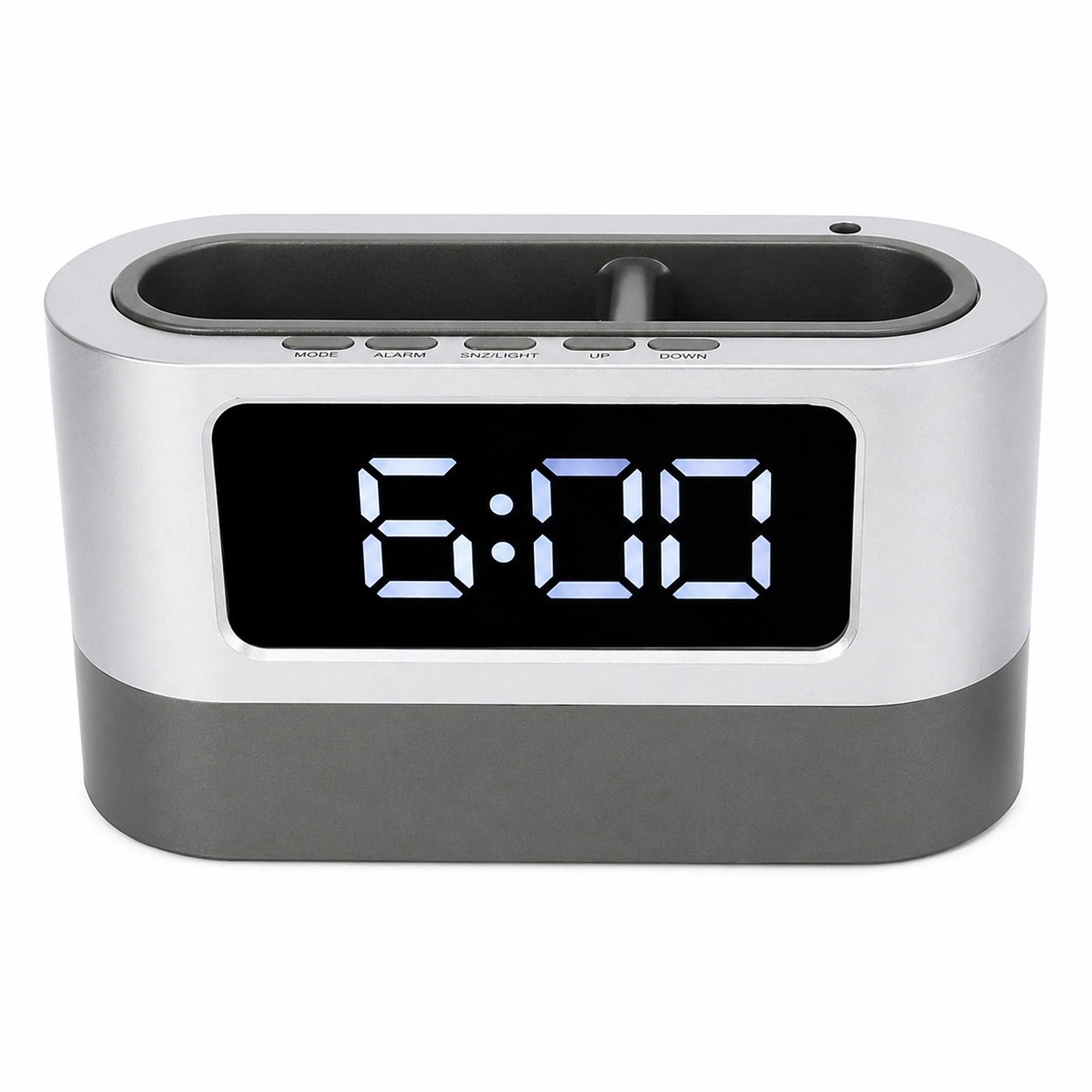 Reloj Mesa Pantalla Digital Porta Lapiceros Multifuncional Moderno Oficina