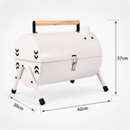 Asador Parrilla Barril Horno Portátil Bbq Carbón Con Tapa