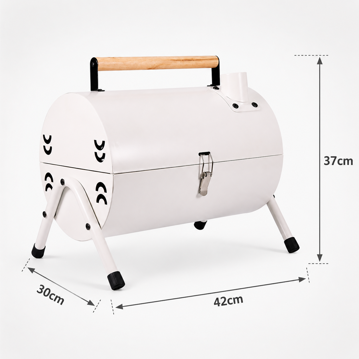 Asador Parrilla Barril Horno Portátil Bbq Carbón Con Tapa