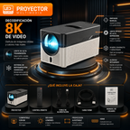 Video Beam Proyetor Tiro Corto Hy450 Wifi 6 Led 900 Ansi