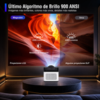 Video Beam Proyetor Tiro Corto Hy450 Wifi 6 Led 900 Ansi