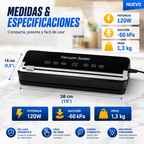 Máquina Empacadora Selladora Al Vacío Para Alimentos 120W