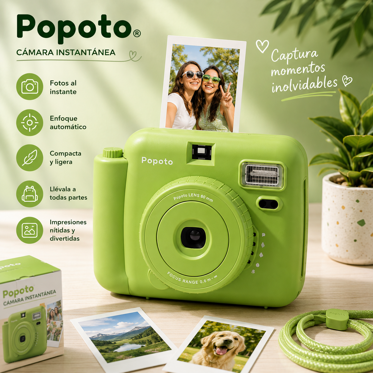 Camara Instantanea Popoto A Color Incluye Incluye Films 10