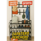 Zapatero Perchero Organizador Estante Moderno Minimalista