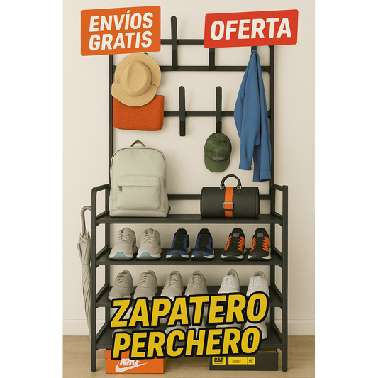 🔥 Zapatero Perchero MAX 2 en 1 – ¡Transforma tu Entrada en Minutos! 🧥👟