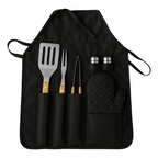 Kit Asados Parrilla Delantal 7 Pcs Utencilios Bbq Inoxidable
