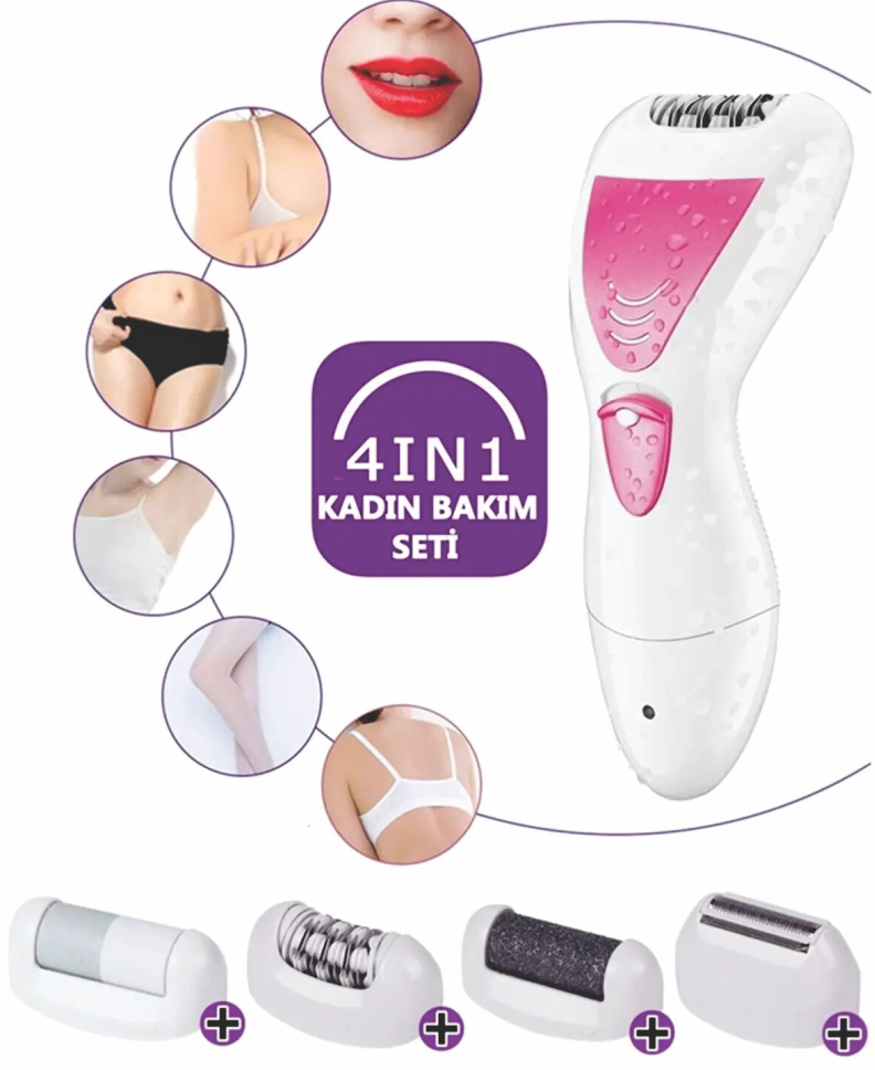 Depiladora Recargable 4 En 1 Geemy GM7006 Profesional Para Mujer