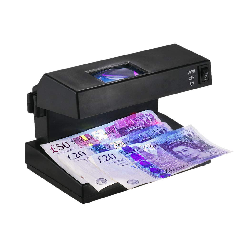 💵Probador Detector Billetes Falsos Luz Uv Y Lupa Ad-2138 🔍