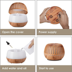 Difusor De Aromas 500ml Luces Led Control Remoto Purificador