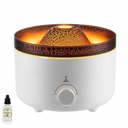 Humificador Difusor De Aromas Volcán Led 560m Esencia Gratis